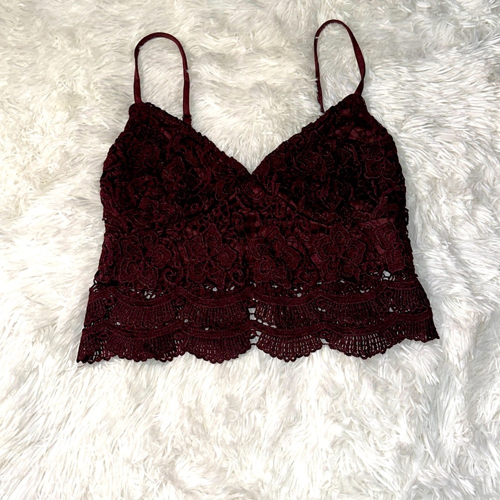 LA HEARTS medium corset crop top